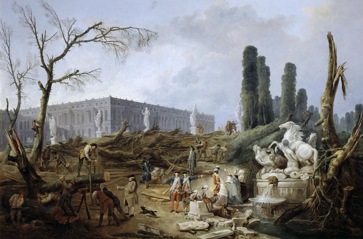 Bosquet of the Baths of Apollo av Hubert Robert
