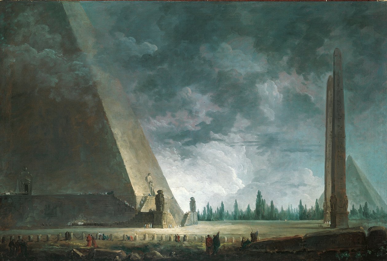 Egyptisk fantasi, 1760 av Hubert Robert