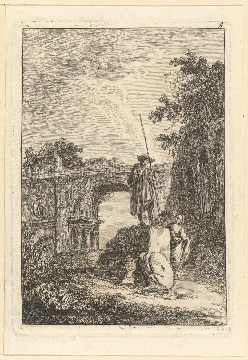 Triumfbuen.n.d. av Hubert Robert