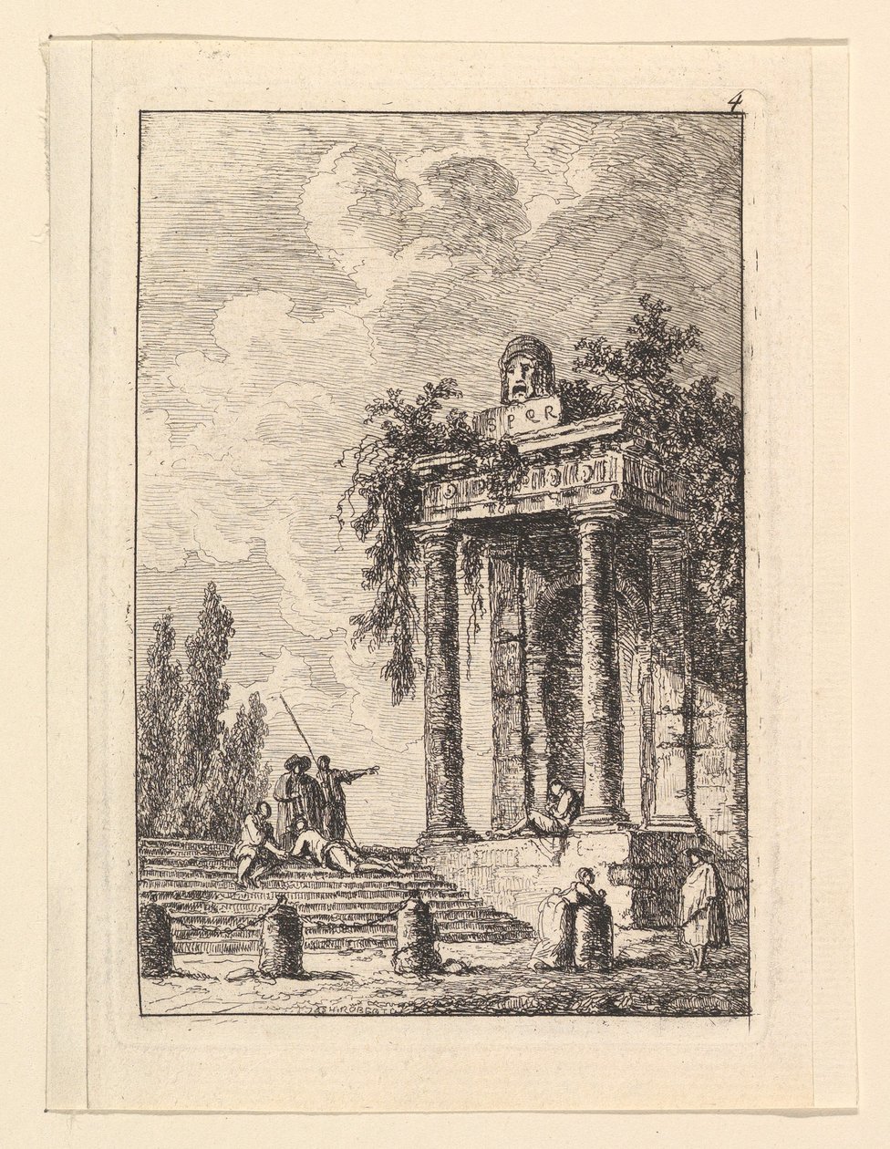 Trappen på Quatre Bornes.n.d. av Hubert Robert