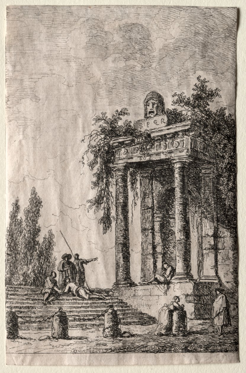 The Evenings of Roma: The Stairs av Hubert Robert