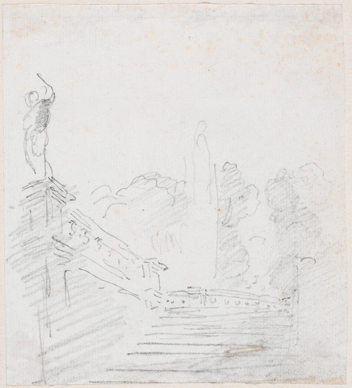 Monumental trapp av Hubert Robert