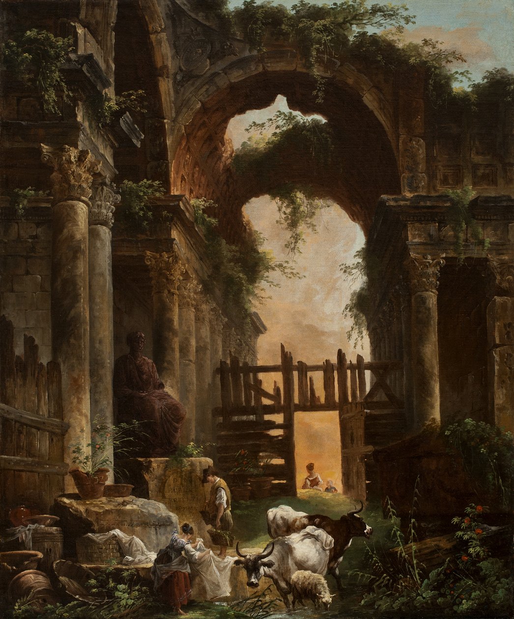 Romerske ruiner, 1759 av Hubert Robert