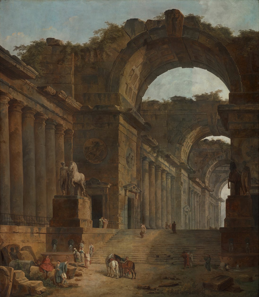 The Fountains, 178788. av Hubert Robert