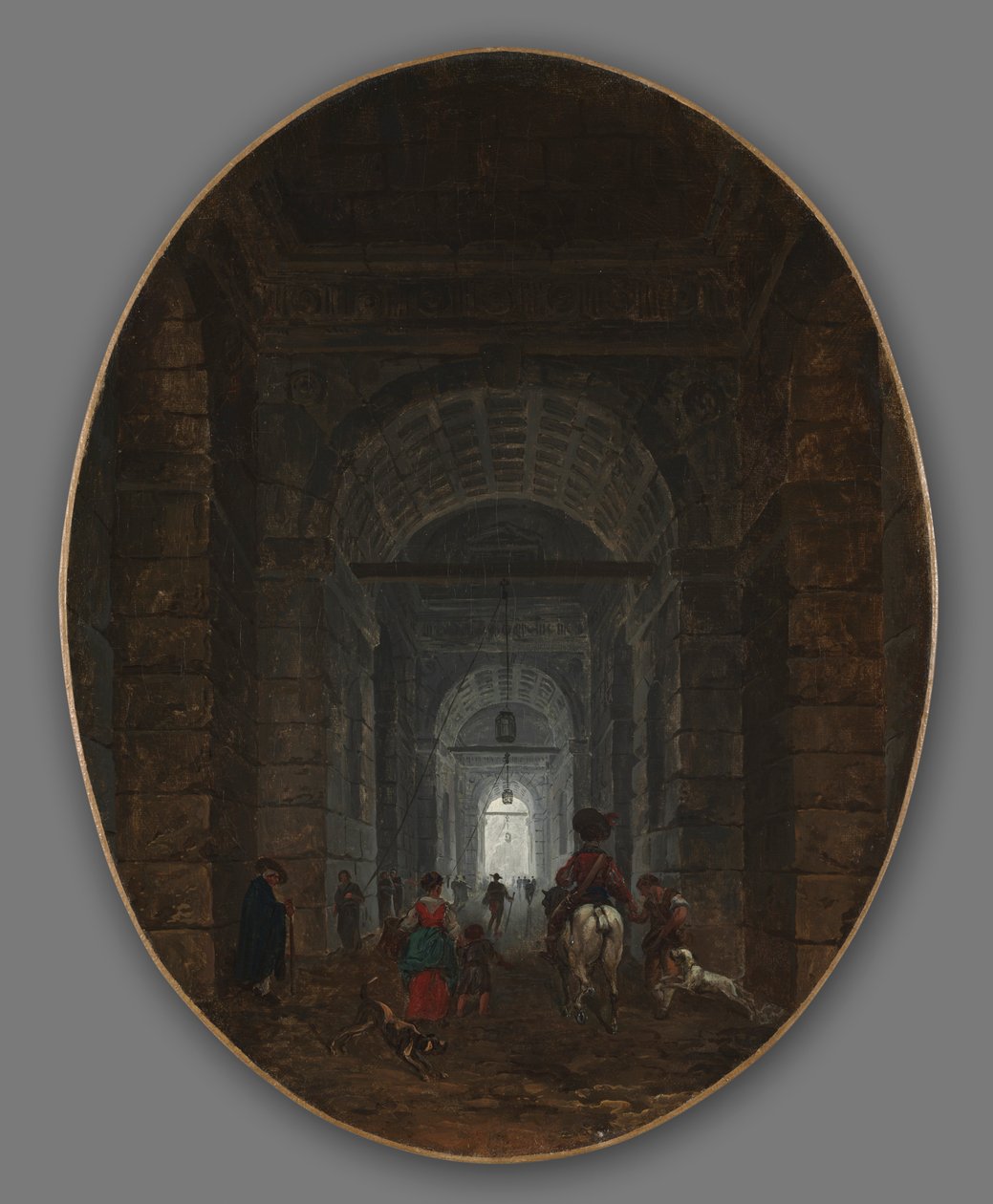 Grotten til Posillipo, ca. 1769. av Hubert Robert