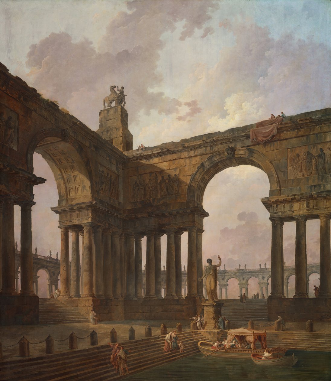 Landingsstedet, 178788. av Hubert Robert