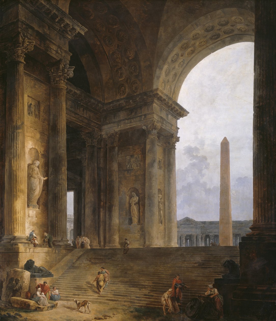 Obelisken, 1787-88 av Hubert Robert