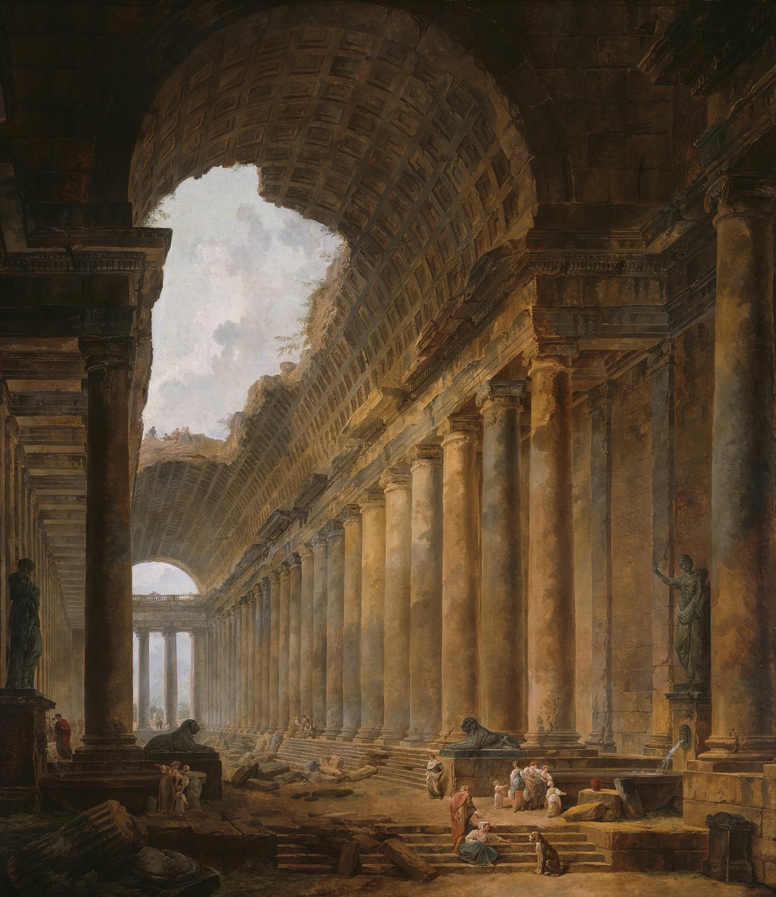 Det gamle tempelet, 178788. av Hubert Robert