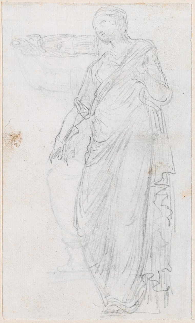 Kvinne i Toga [verso] av Hubert Robert
