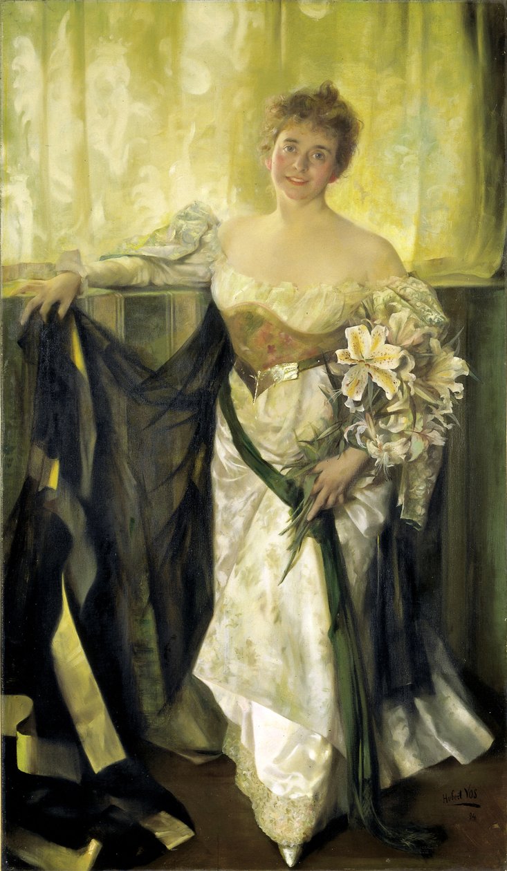 Alice Barney i White Satin, 1894. av Hubert Vos
