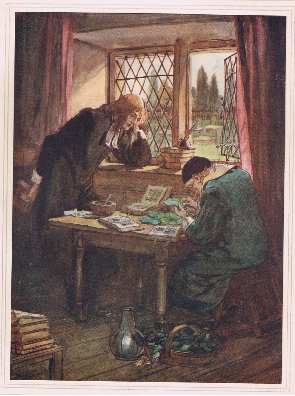 En dag lener han pannen på hånden hans av Hugh Thomson