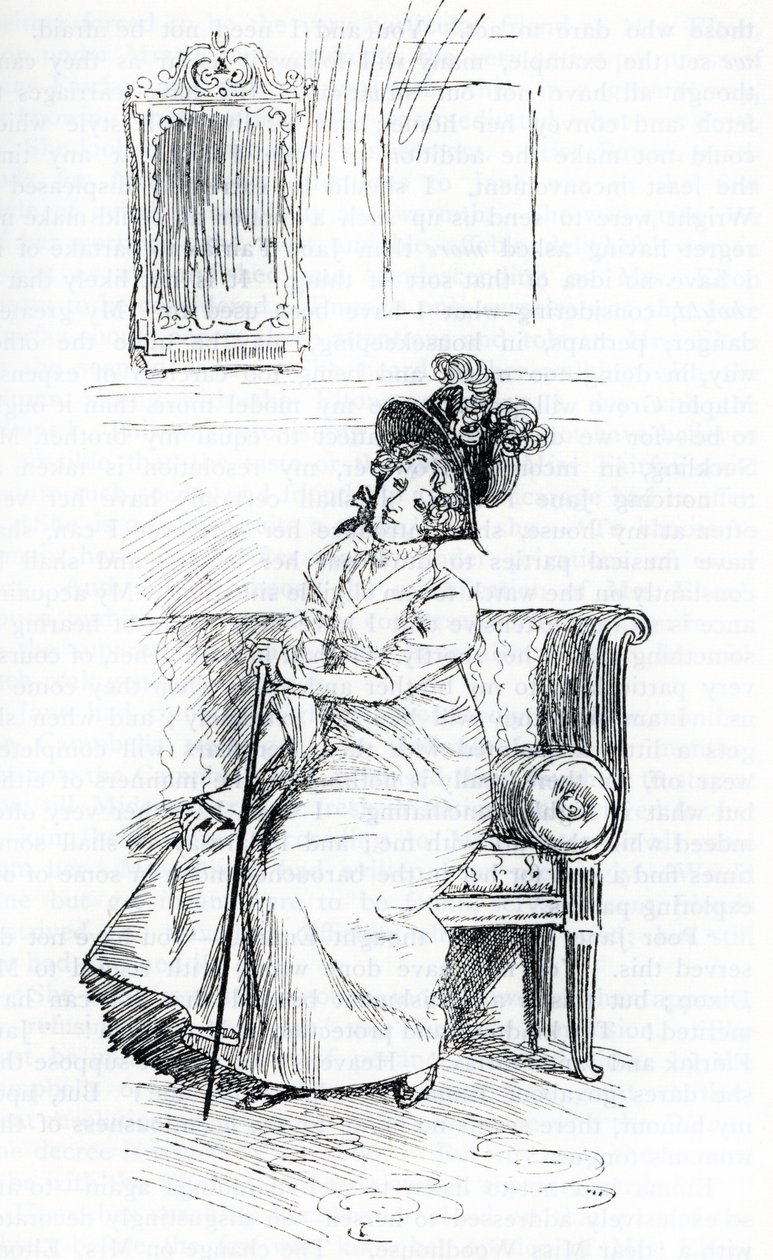 "Mrs Elton" (illustrasjon) av Hugh Thomson