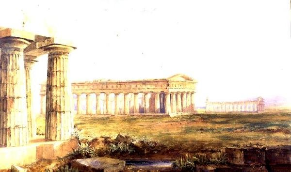 Templene i Paestum av Hugh William Williams