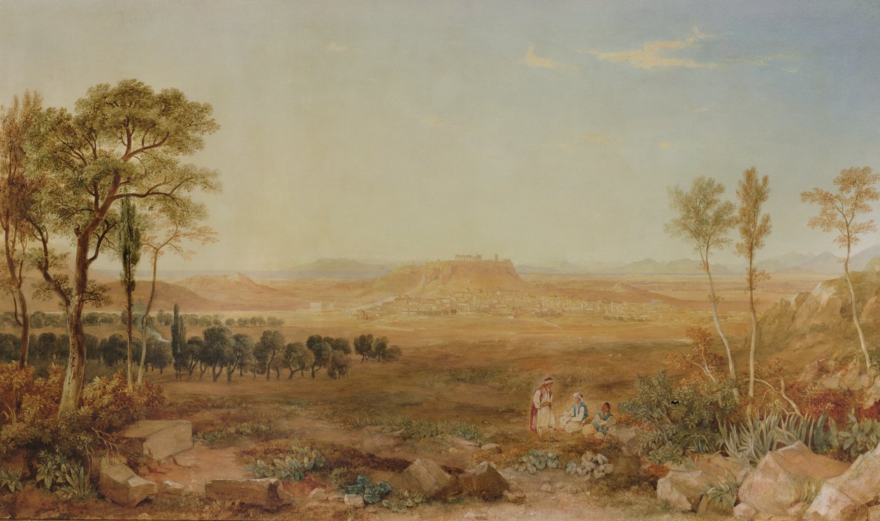 Utsikt over Athen av Hugh William Williams