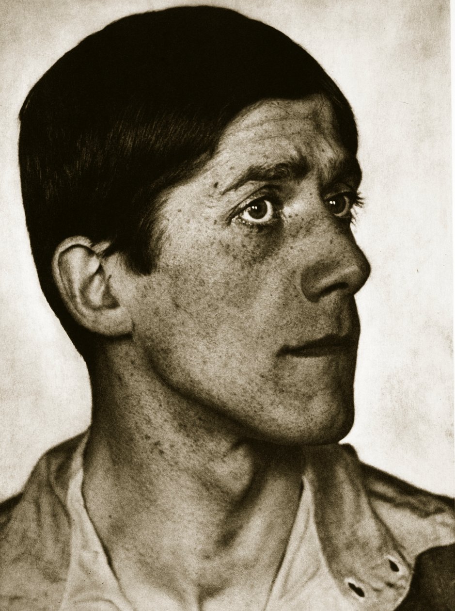 Oskar Kokoschka (sepia-bilde) av Hugo Erfurth
