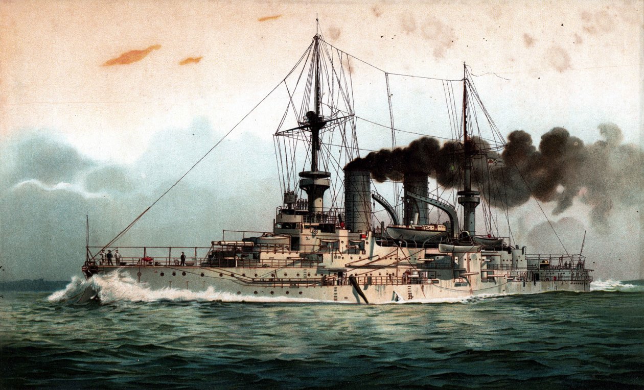 S.M. Slagskipet Mecklenburg av Hugo Graf