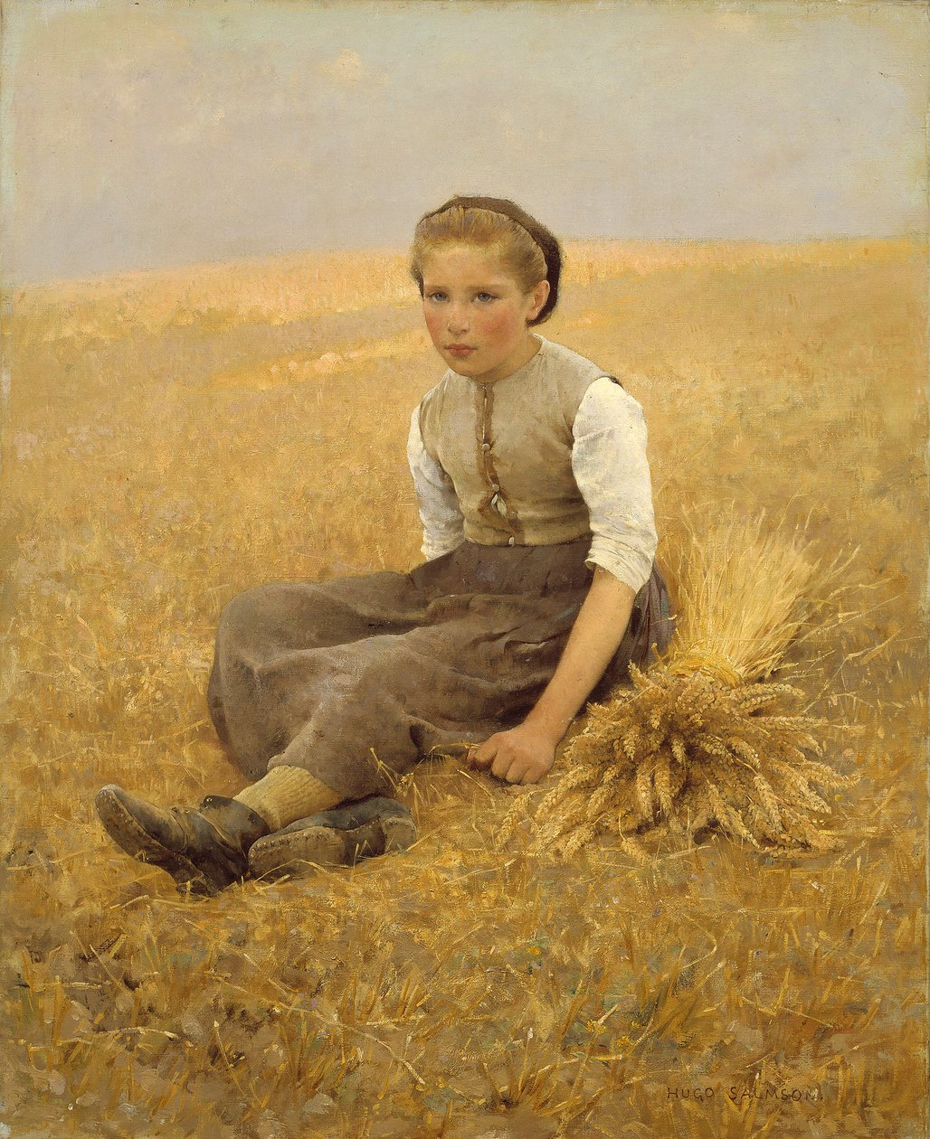 The Little Gleaner, 1884 av Hugo Salmson