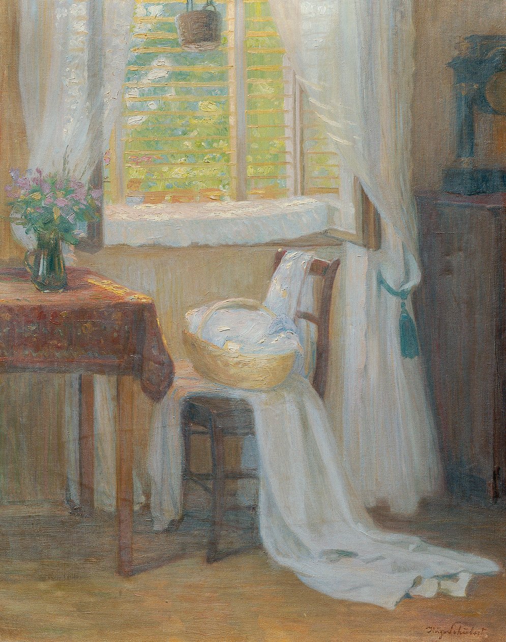 Interiør med vindu av Hugo Schubert