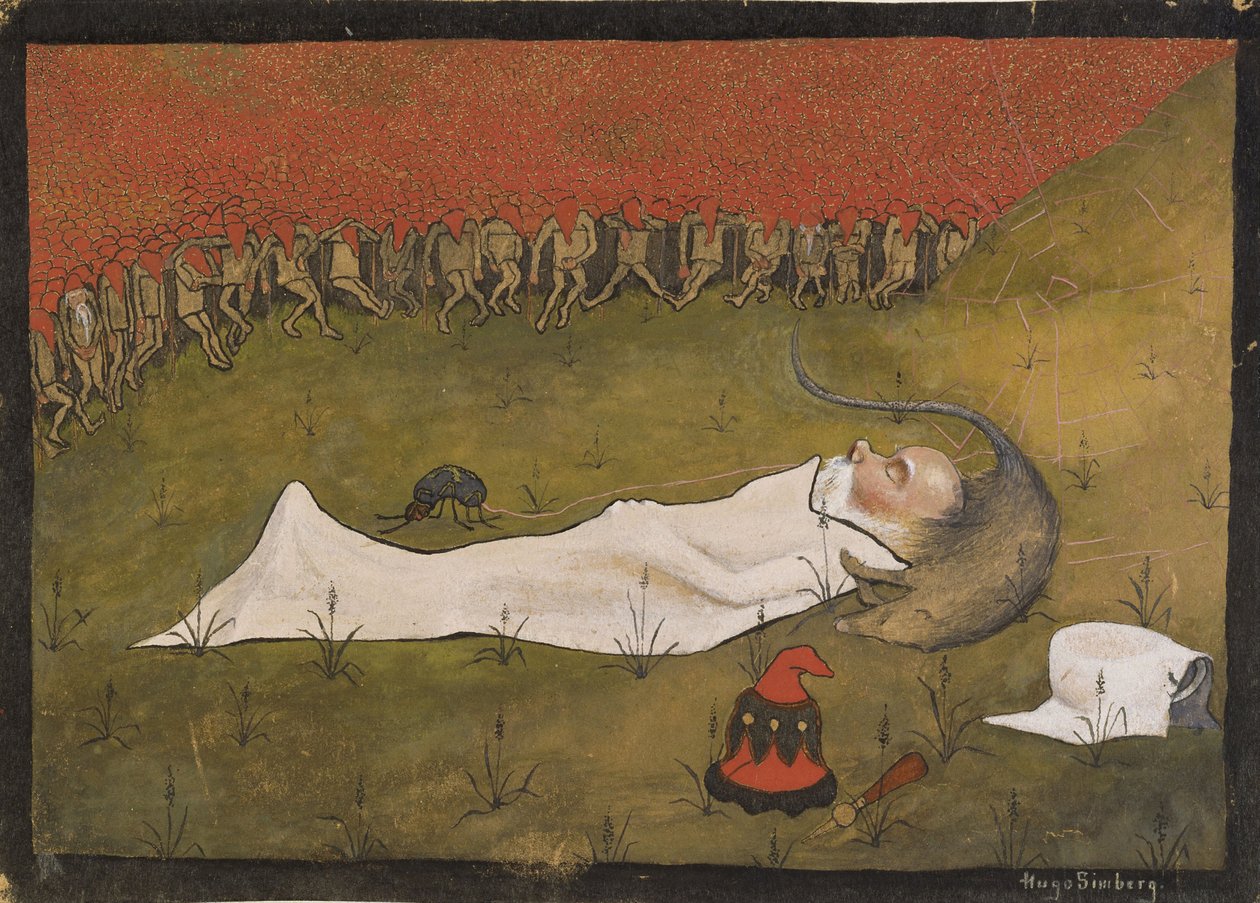 King Hobgoblin sover av Hugo Simberg