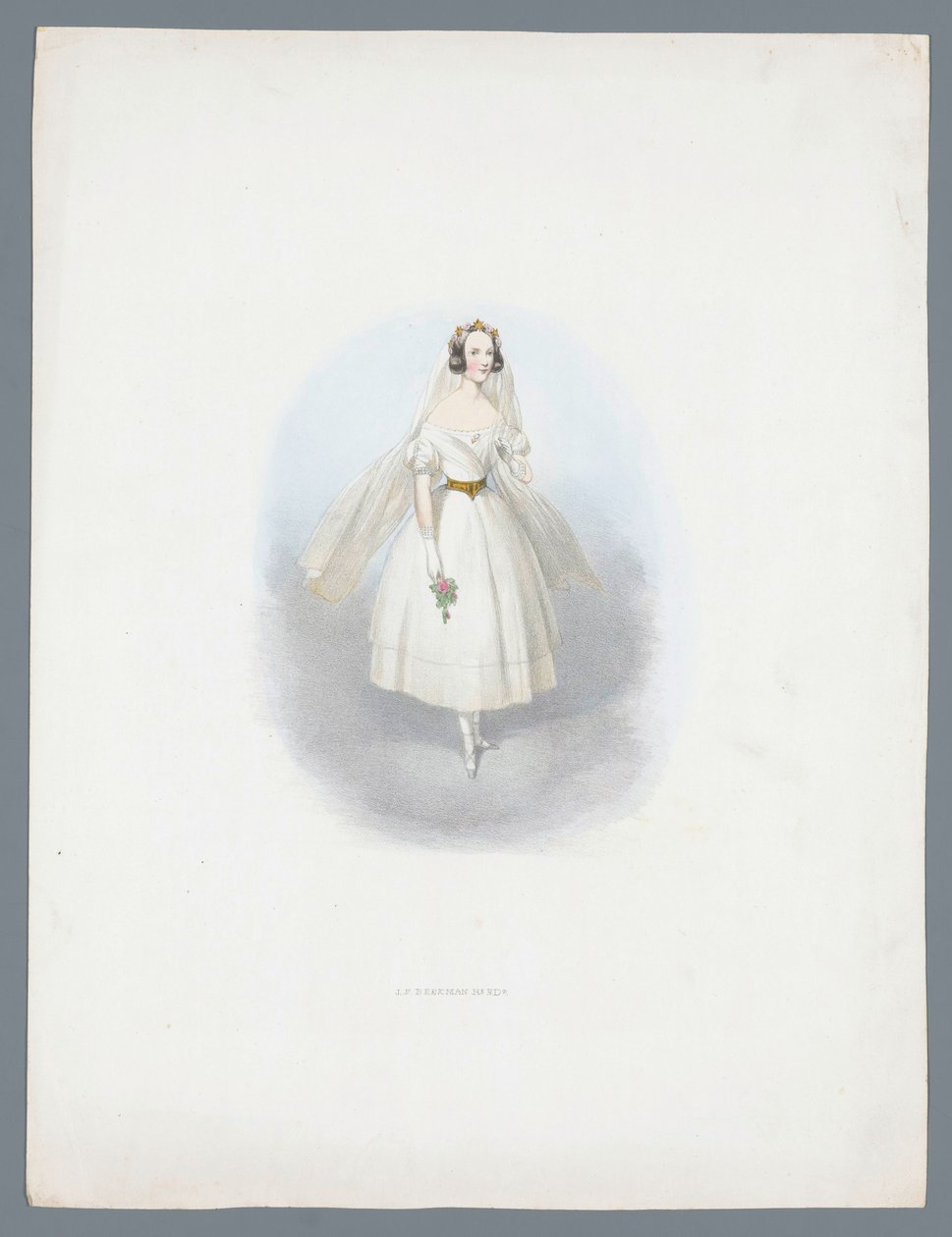 Kvinne i brudekjole av Huib van Hove Bz (attributed to)
