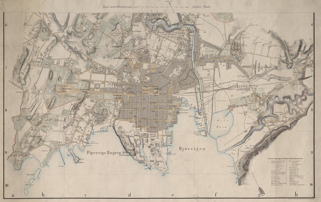 Kartet er gitt ut i (1861) og viser Christiania av I.W.G. Næser