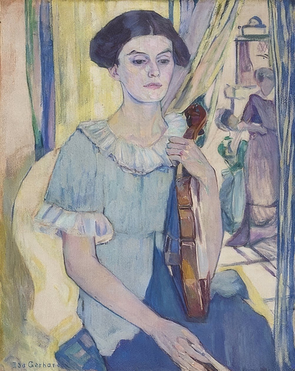 Fiolinist. 1906 av Ida Gerhardi
