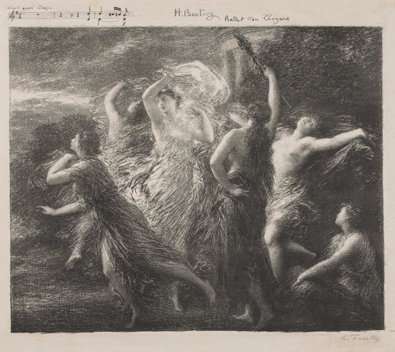 Ballet du Troyons, 1893. av Ignace Henri Jean Fantin Latour