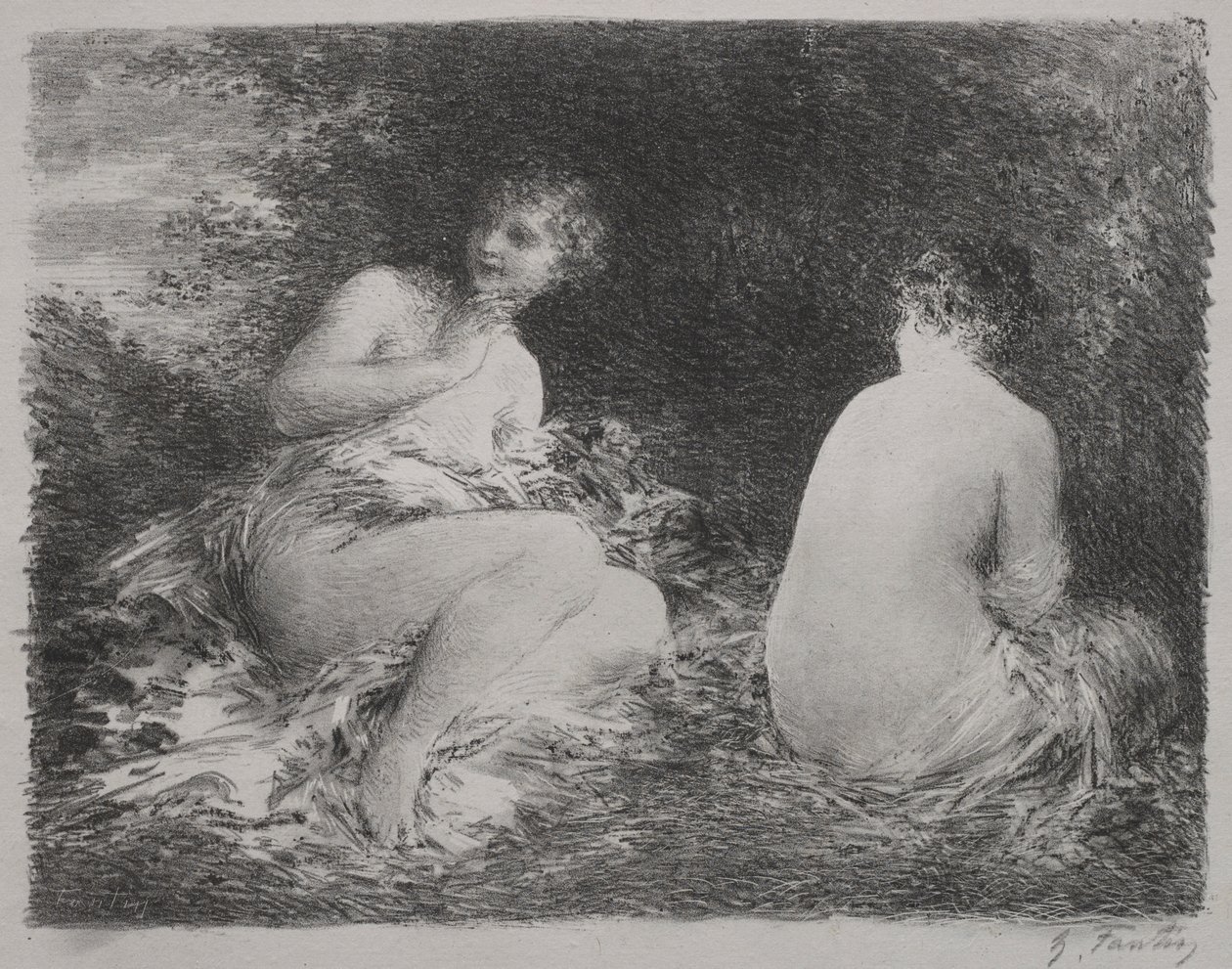 Badende, 1899. av Ignace Henri Jean Fantin Latour