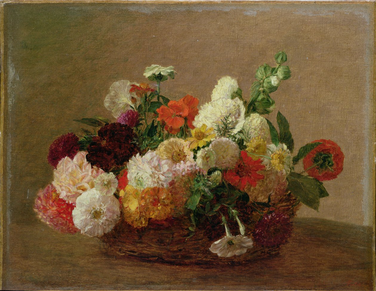 Blomsterstilleben av Ignace Henri Jean Fantin Latour