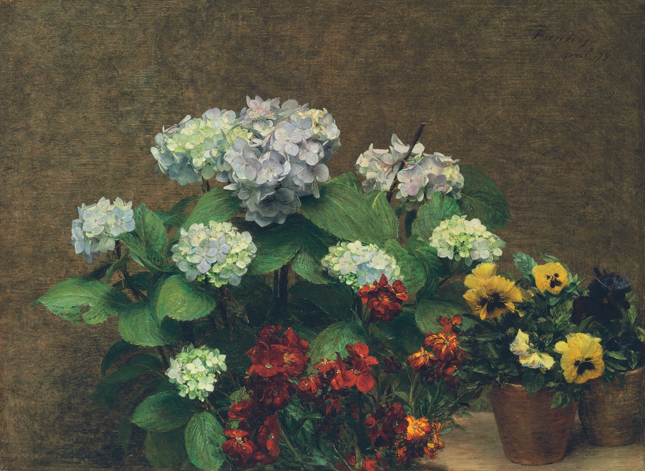 Blomster av Ignace Henri Jean Fantin Latour