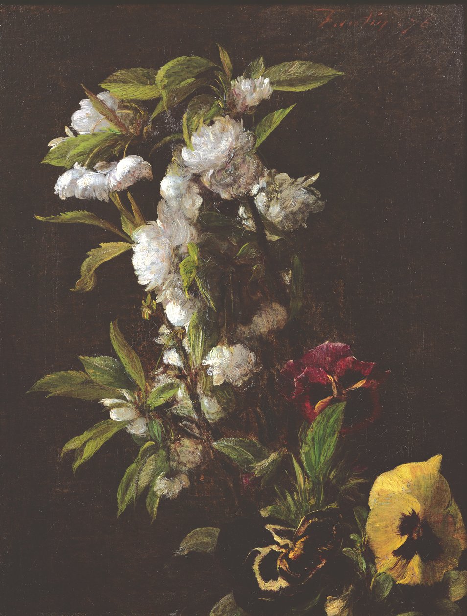 Blomster, 1876 av Ignace Henri Jean Fantin Latour
