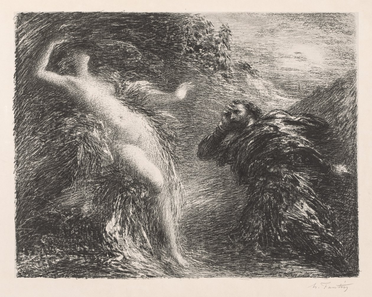 Manfred og Astarté, 1892. av Ignace Henri Jean Fantin Latour