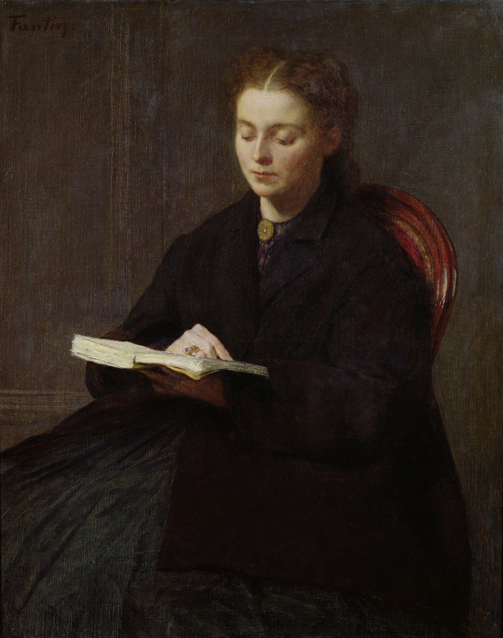 Reading, 1863 av Ignace Henri Jean Fantin Latour