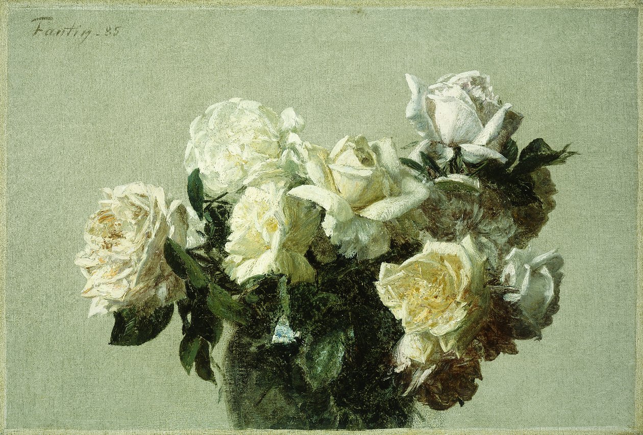 Roser, 1885 av Ignace Henri Jean Fantin Latour