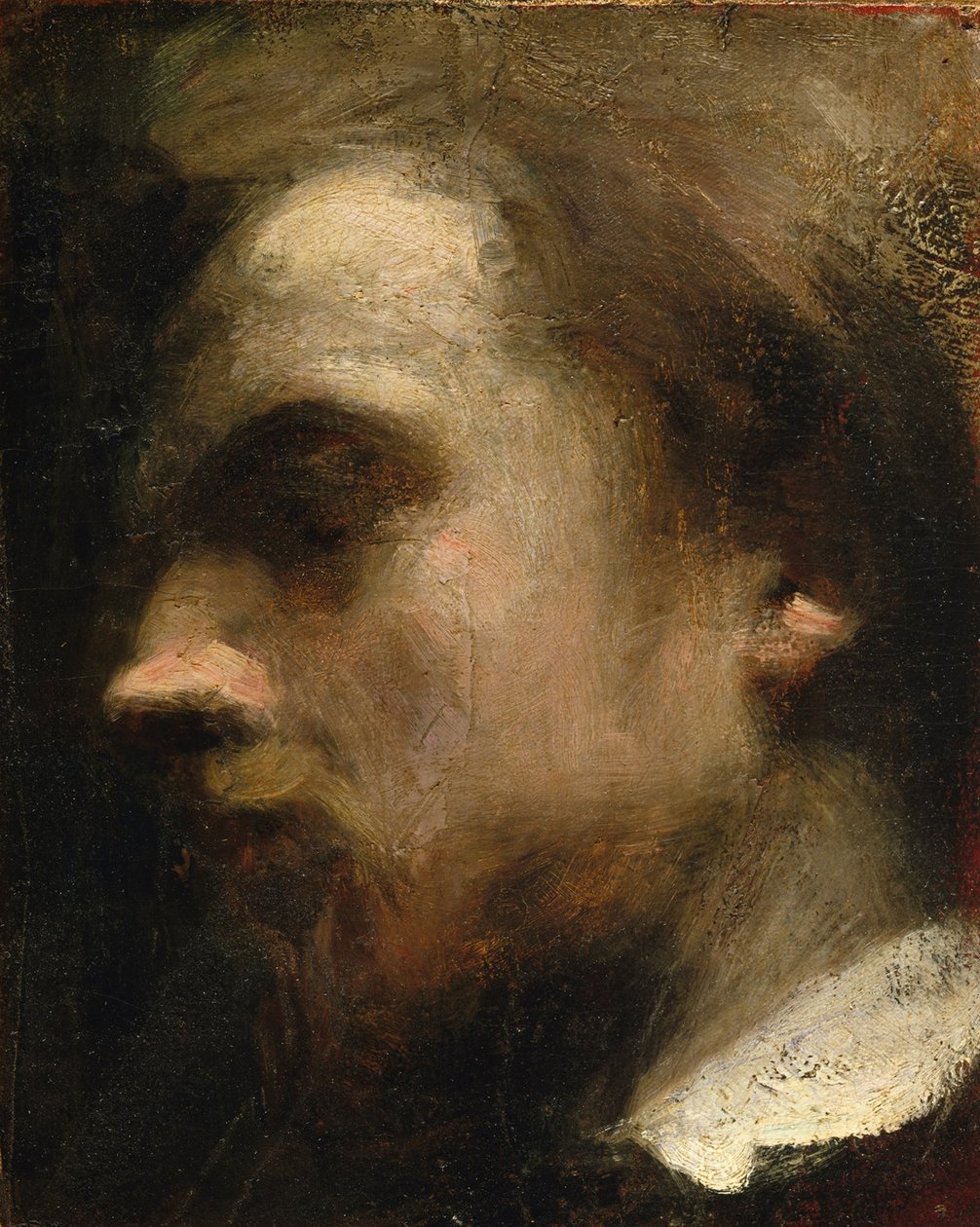 Selvportrett, ca. 1858 av Ignace Henri Jean Fantin Latour