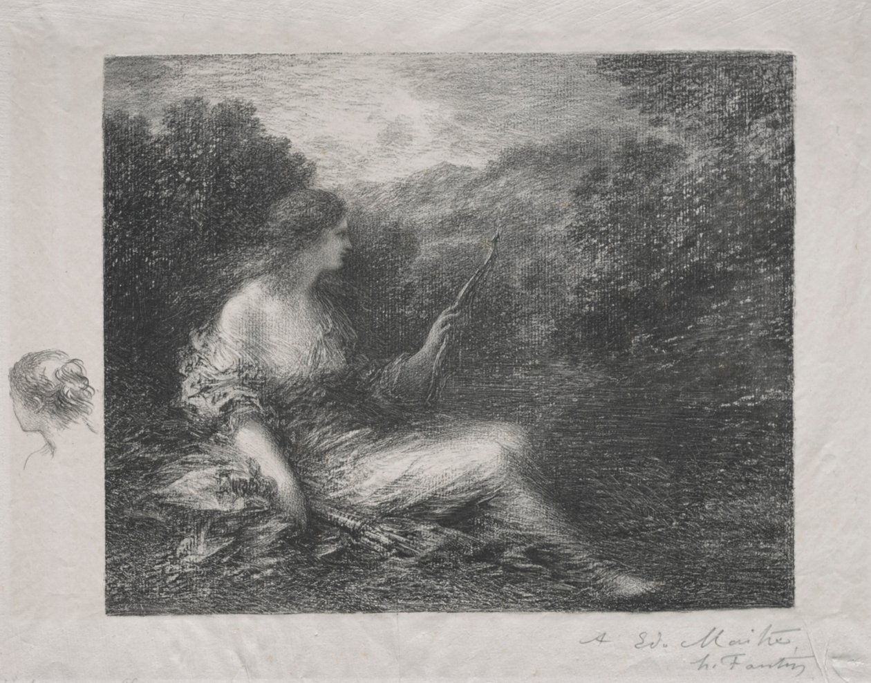 Jegerinnen, 1892. av Ignace Henri Jean Fantin Latour