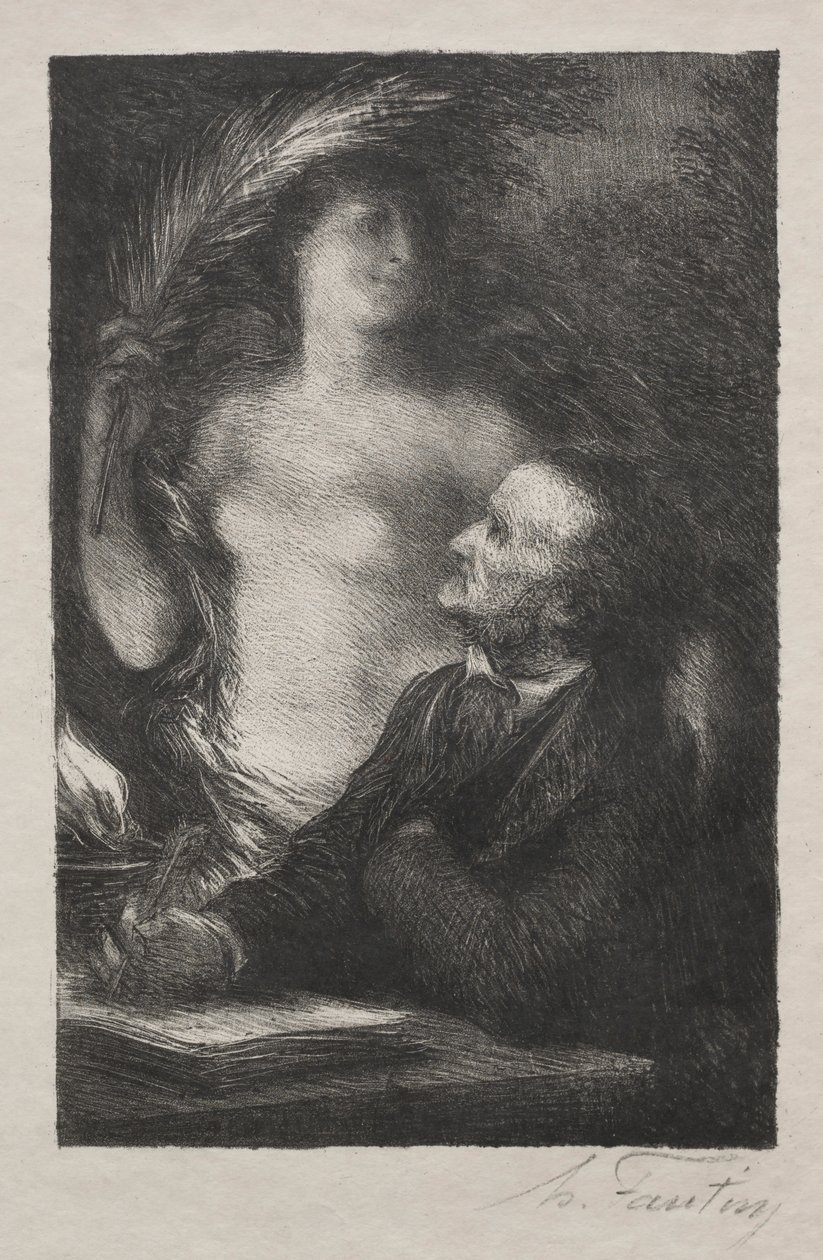 Musen, 1887. av Ignace Henri Jean Fantin Latour