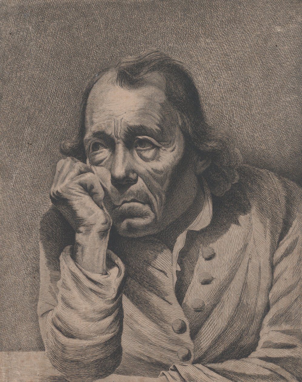 Den melankolske mannen, ca. 1800. av Ignace Joseph de Claussin
