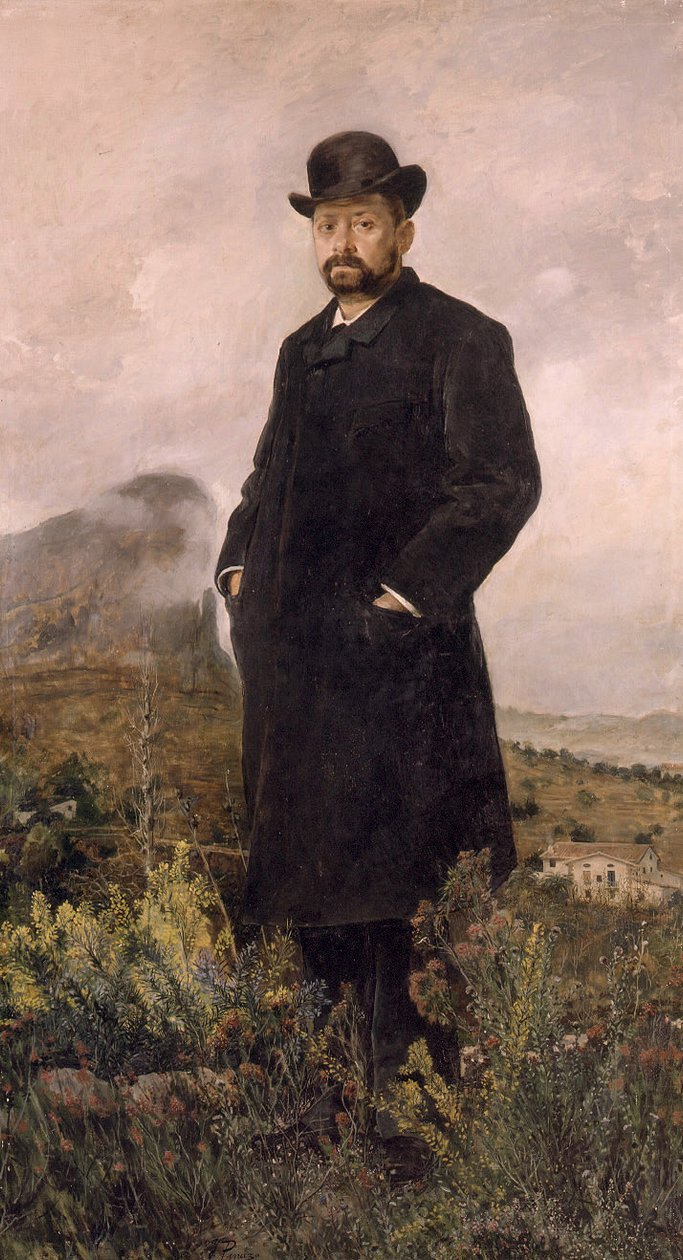Vinterportrett av D. Manuel Comas av Ignacio Pinazo Camarlench