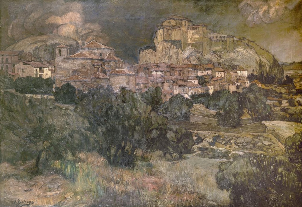 ALQUEZAR – OLEO / LIENZO – 139X199 CM av Ignacio Zuloaga y Zabaleta