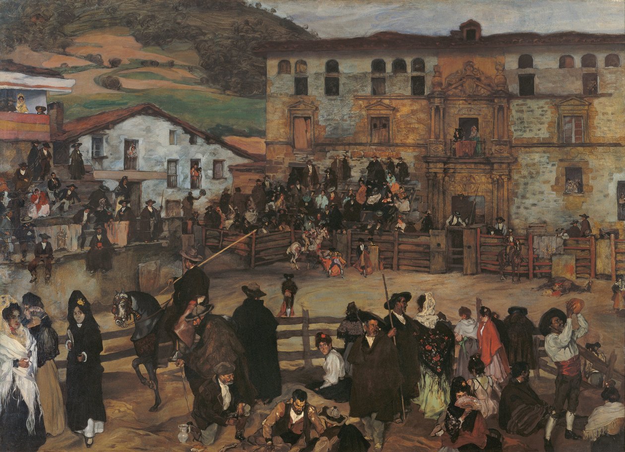 Bullfight in Éibar av Ignacio Zuloaga y Zabaleta