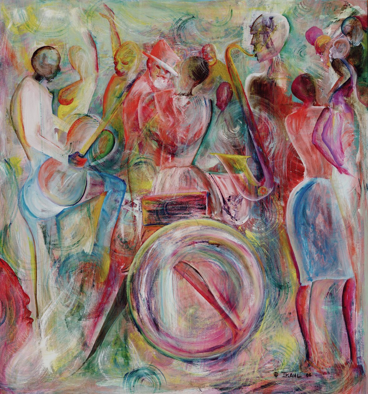New Orleans, 2006 (akryl om bord) av Ikahl Beckford