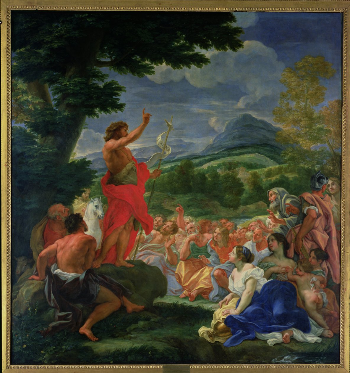 St. Johannes døperens forkynnelse, malt før 1695 av Il Baciccio