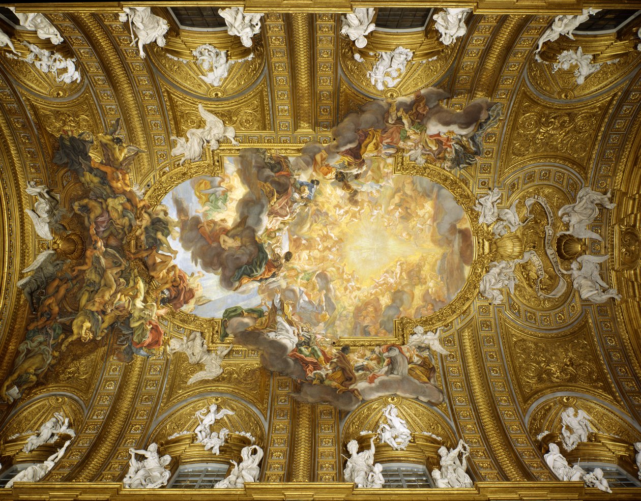 Jesu hellige navns triumf, Gesùs kirke, Roma av Il Baciccio