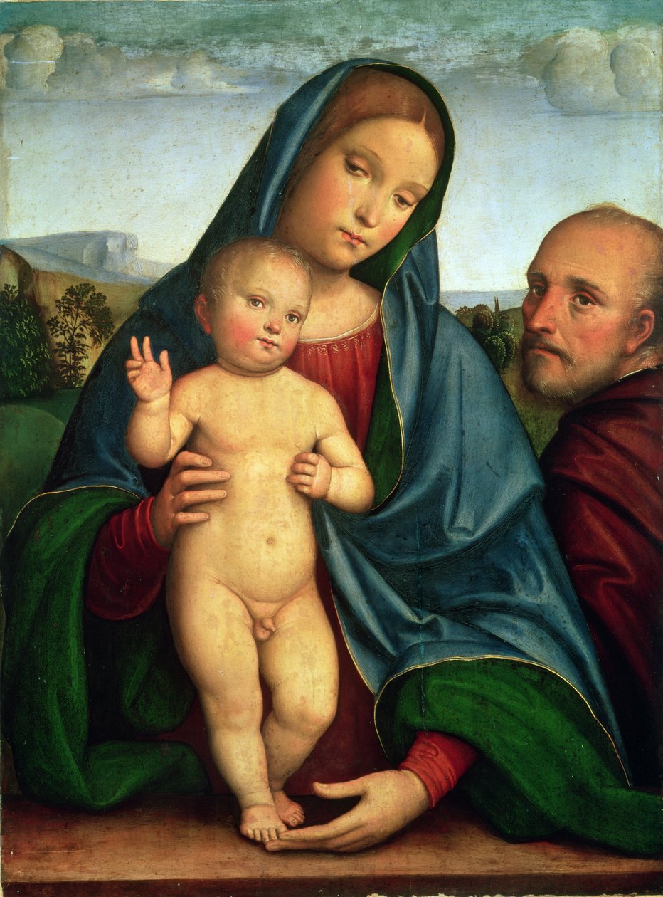 Hellig familie (panel) av Il Francia