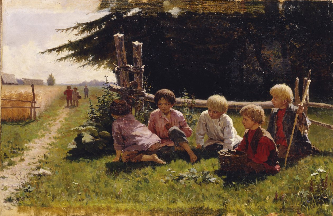 Barn i bakhold av Illarion Mikhailovich Pryanishnikov
