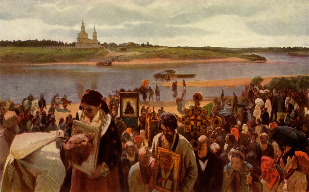 'The Procession of the Cross', 1893, 1965. av Illarion Pryanishnikov