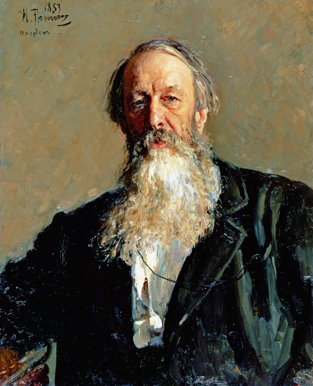 Portrett av Vladimir Stasov (1824-1906), 1883 av Ilya Efimovich Repin