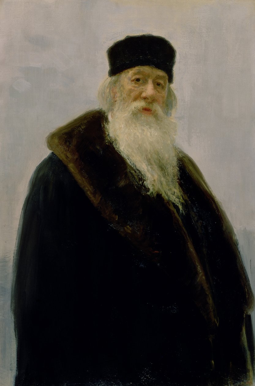 Portrett av Vladimir Vasilyevich Stasov (1824-1906) 1900 av Ilya Efimovich Repin