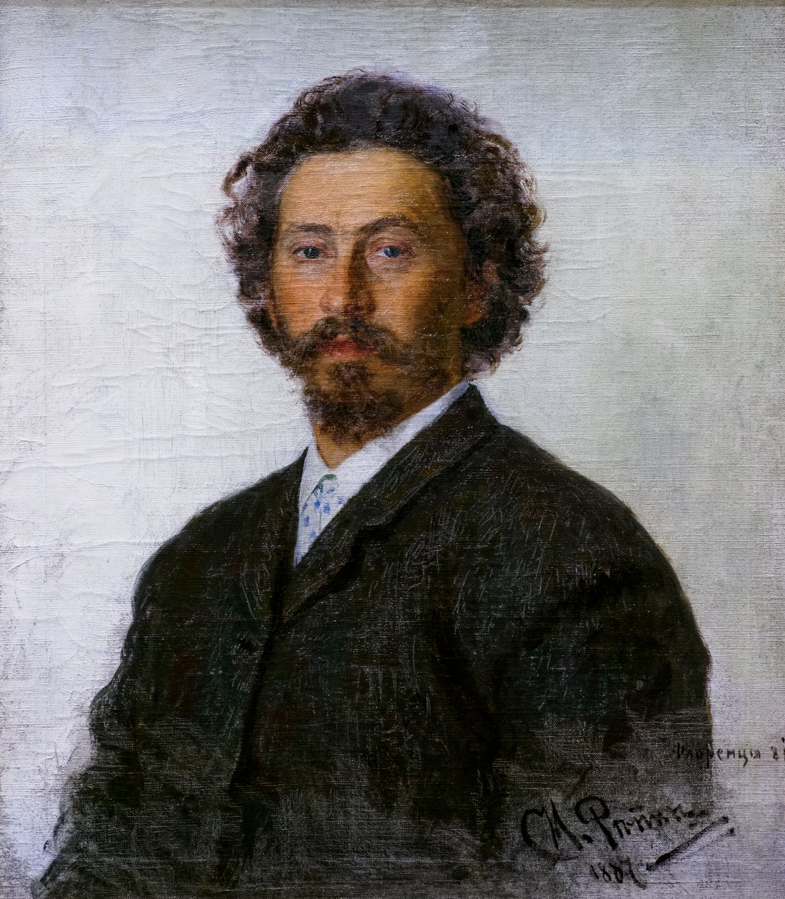 ILYA REPINE SELVPORTRETT av Ilya Efimovich Repin